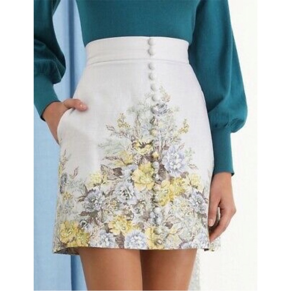 Zimmermann Brightside floral mini skirt medium